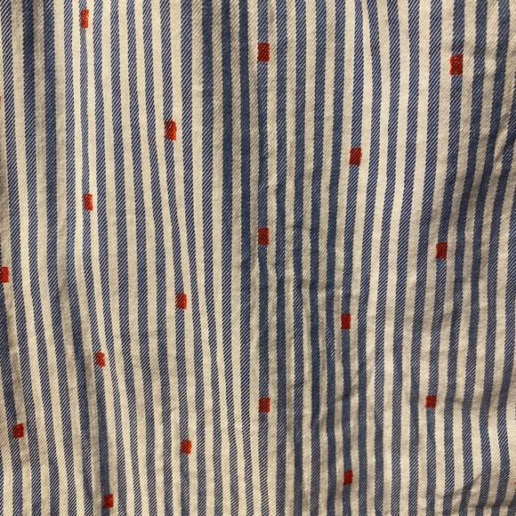 Old Navy Blouse. Blue and white stripe with red detailing. Size medium - Picture 3 of 3
